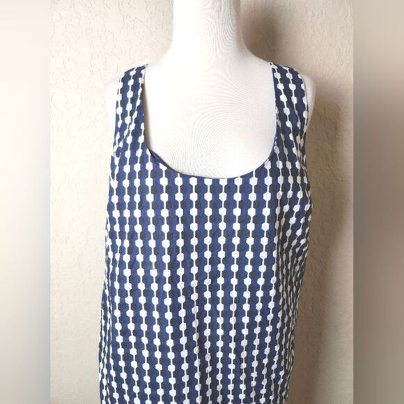 Boden Geometric Scoop Neck Sleeveless Mini Shift Dress Size 14R - Picture 7 of 10